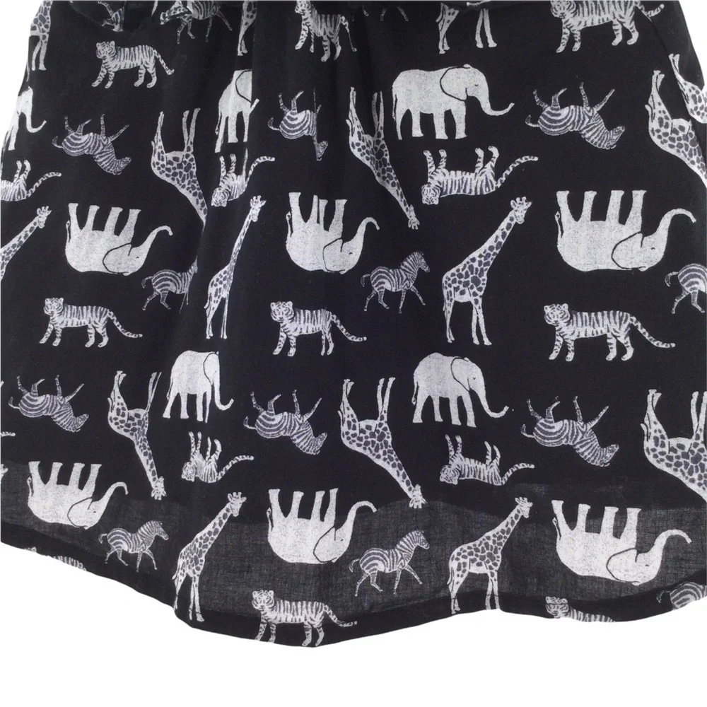 Old Navy Girl's Animal Black‎ and White Safari Dress